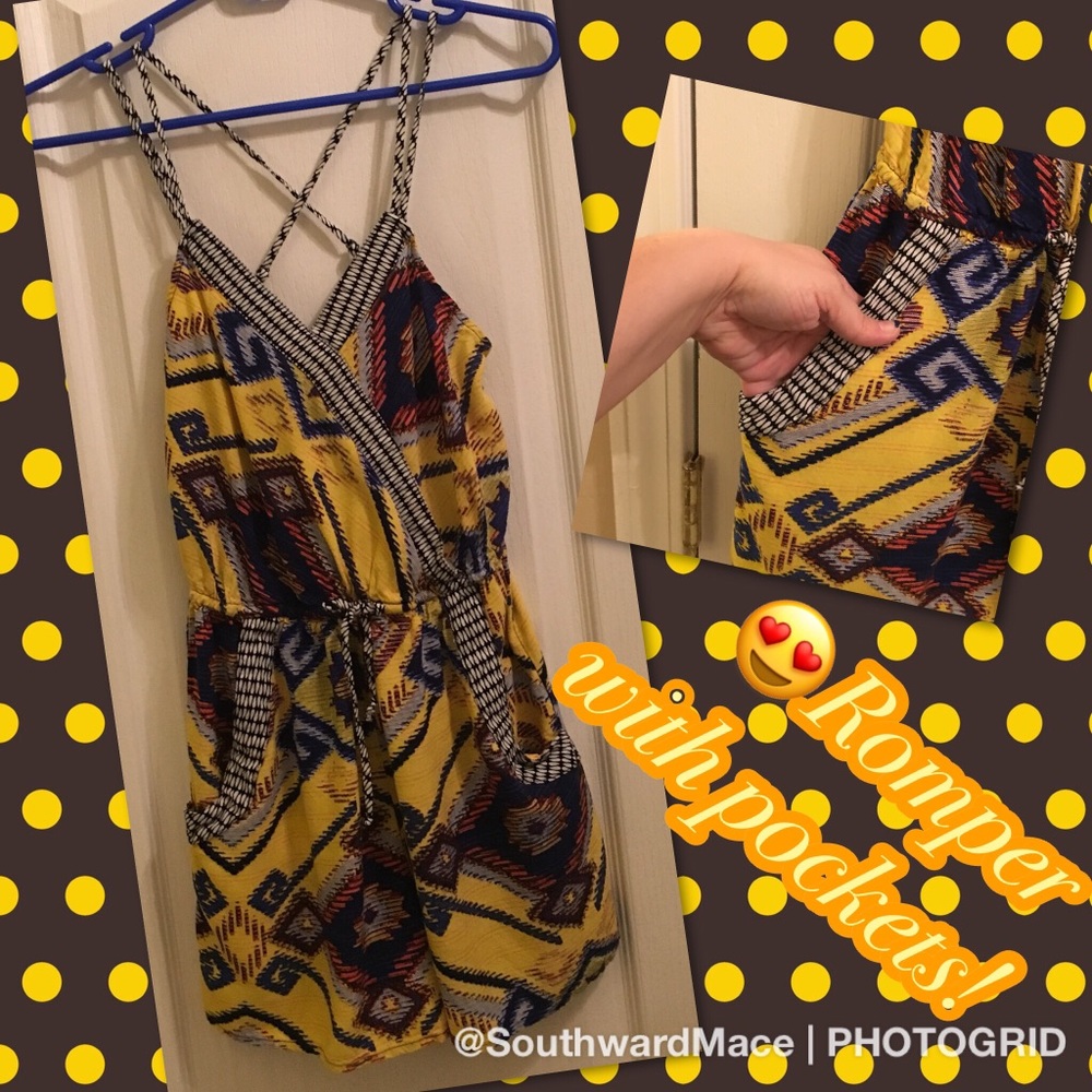 Adorable romper with pockets